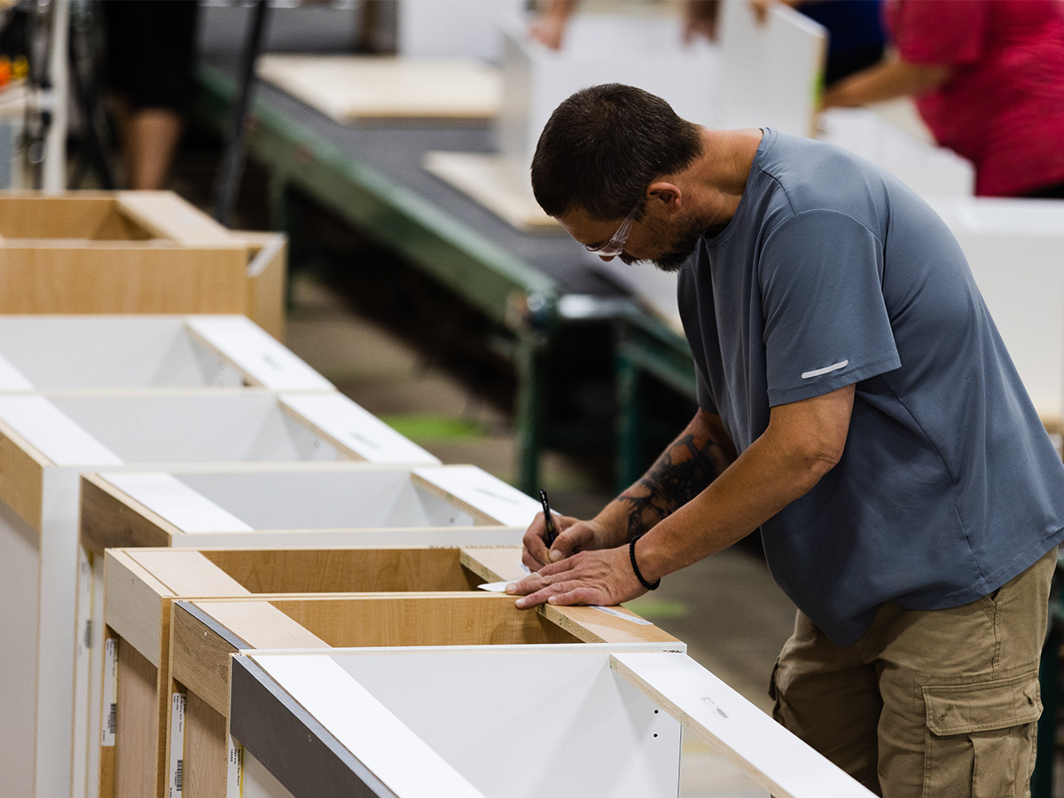 Introduced frameless cabinet line... in 2013